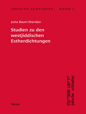 cover image of Studien zu den westjiddischen Estherdichtungen